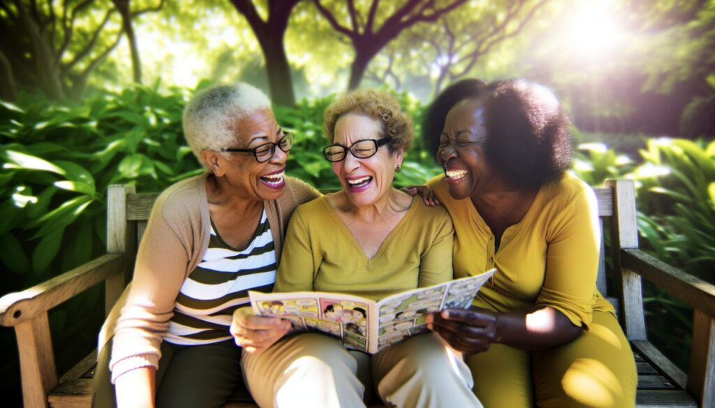 Rire et bien-être : humour retraite femme